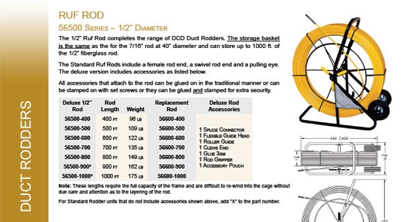 Ruf Rod - 1/2 diameter series 56500